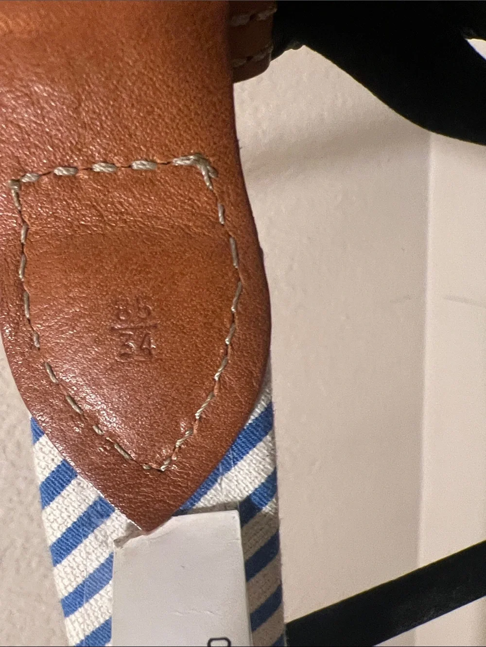 Brooks Brothers Blue & White Striped Home Accent Strap